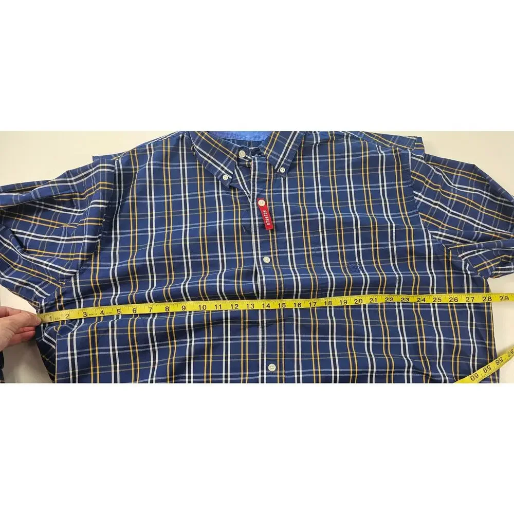 NWT 2XLT 2XL TALL Chaps Easy Care no iron long sleeve plaid button up casual - Picture 7 of 7